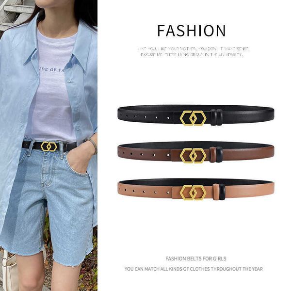 s 2022 new simple versatile leather women's smooth buckle double sided trouser belt thin, Black;brown
s 2022 new simple versatile leather women's smooth buckle double sided trouser belt thin, Black;brown