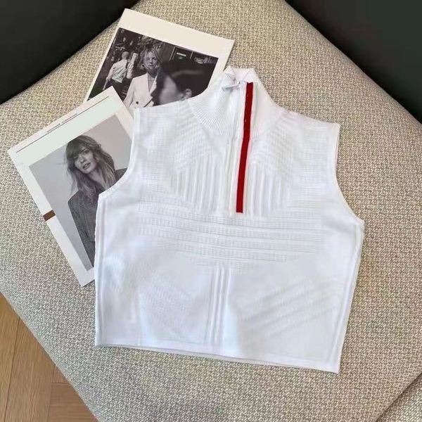 womens knits tees tank blouse short sweater zippers striped high neck slim vest shirt design s-l, White
womens knits tees tank blouse short sweater zippers striped high neck slim vest shirt design s-l, White