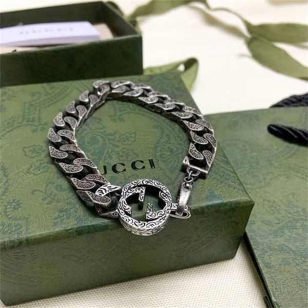 2023 designer new jewelry antique carved interlocking pattern cuban men's and women's tengman personalized bracelet, Black
2023 designer new jewelry antique carved interlocking pattern cuban men's and women's tengman personalized bracelet, Black