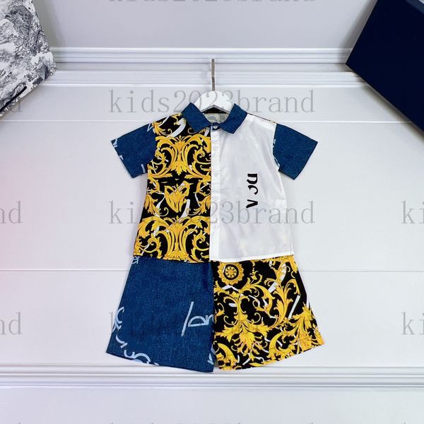 luxury boys shirts sets high end children polo blouses denim stitching shorts two pieces sets 2023 designer kids tracksuits size 110-160cm, White
luxury boys shirts sets high end children polo blouses denim stitching shorts two pieces sets 2023 designer kids tracksuits size 110-160cm, White
