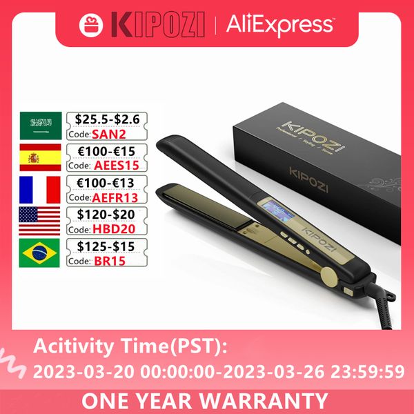 hair straighteners kipozi professional striaghtener dual volotag instant heating flat iron 2 in 1 curler lcd digital display 230317, Black
hair straighteners kipozi professional striaghtener dual volotag instant heating flat iron 2 in 1 curler lcd digital display 230317, Black