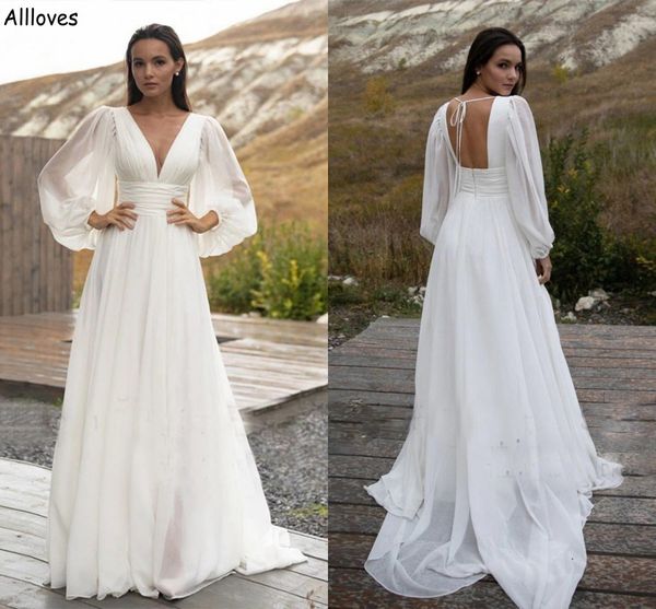 deep v neck a line wedding dresses for women long sleeves simple chiffon summer beach plus size maternity bridal gowns backless long boho ro, White
deep v neck a line wedding dresses for women long sleeves simple chiffon summer beach plus size maternity bridal gowns backless long boho ro, White