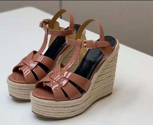elegant tribute patent super high heel wedge sandals with hemp rope slope heels simple material leather cow leather embossed pattern grass w, Black
elegant tribute patent super high heel wedge sandals with hemp rope slope heels simple material leather cow leather embossed pattern grass w, Black