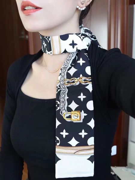 designer letters print floral silk scarf headband for women fashion long handle bag scarves paris shoulder tote luggage ribbon head wraps 13, Blue;gray
designer letters print floral silk scarf headband for women fashion long handle bag scarves paris shoulder tote luggage ribbon head wraps 13, Blue;gray
