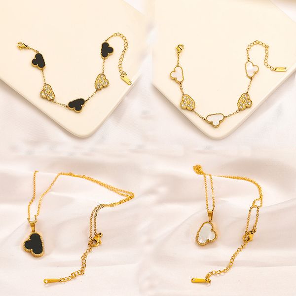 4 color designer love necklace bracelet set four leaf clover jewelry sets brand girl gift jewelry stamp stainless steel chain bracelet chain, Silver
4 color designer love necklace bracelet set four leaf clover jewelry sets brand girl gift jewelry stamp stainless steel chain bracelet chain, Silver