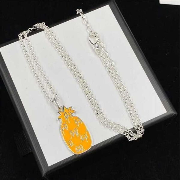 2023 designer new jewelry double brass pineapple drops pendant necklace o-chain fashion versatile collar chain, Silver
2023 designer new jewelry double brass pineapple drops pendant necklace o-chain fashion versatile collar chain, Silver