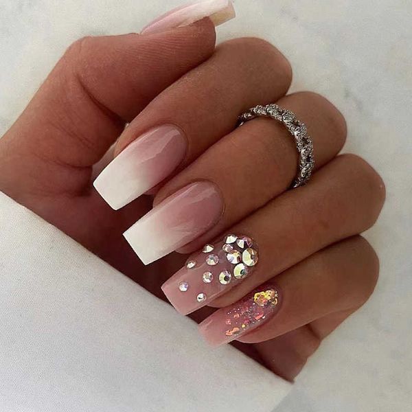 false nails wearing sheet pink white gradual shining powder rhinestone enhancement finished 230318, Red;gold
false nails wearing sheet pink white gradual shining powder rhinestone enhancement finished 230318, Red;gold