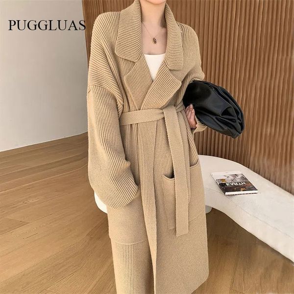 women's knits tees autumn winter loose lady warm knitwear long cardigan belted outerwear oversized solid knitted sweater coats with poc, White
women's knits tees autumn winter loose lady warm knitwear long cardigan belted outerwear oversized solid knitted sweater coats with poc, White