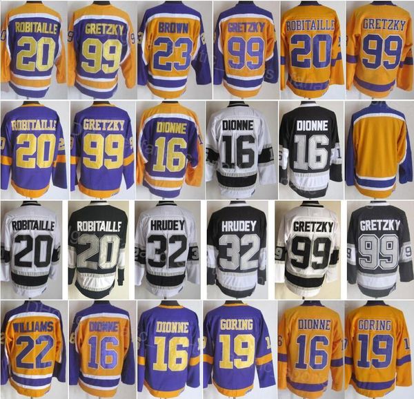 men retro ice hockey vintage 32 kelly hrudey jersey 23 dustin brown 99 wayne gretzky 20 luc robitaille 19 butch goring black yellow purple w, Black;red
men retro ice hockey vintage 32 kelly hrudey jersey 23 dustin brown 99 wayne gretzky 20 luc robitaille 19 butch goring black yellow purple w, Black;red