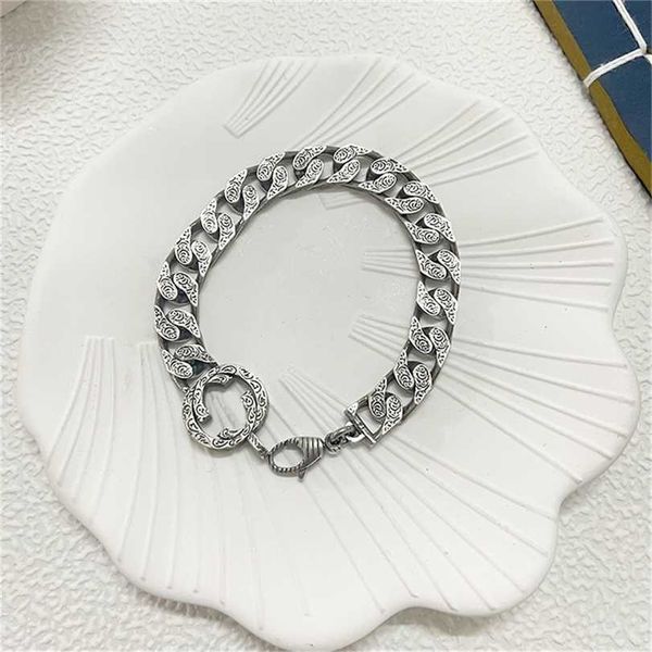 2023 designer new jewelry silver carved bracelet exquisite antique rattan flower cuban bracelet for men and women, Black
2023 designer new jewelry silver carved bracelet exquisite antique rattan flower cuban bracelet for men and women, Black