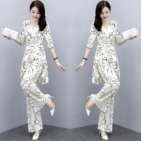 women s two piece pants oversize women summer clothing set fashion high waist wide leg irregular hem pieces suits good quality 230317, White
women s two piece pants oversize women summer clothing set fashion high waist wide leg irregular hem pieces suits good quality 230317, White