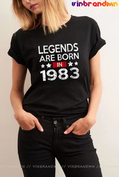 womens tshirt vintage legends are born in 1983 t shirts women retro made in 1983 tshirt 80s apparel birthday tshirt hipster wife gifts 2303, White
womens tshirt vintage legends are born in 1983 t shirts women retro made in 1983 tshirt 80s apparel birthday tshirt hipster wife gifts 2303, White