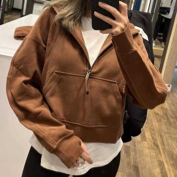 autumn and winter yoga hoodie scuba lulus womens plus velvet thickening jackets hoodys sports half zipper terry designer classic fashion 39e, Black
autumn and winter yoga hoodie scuba lulus womens plus velvet thickening jackets hoodys sports half zipper terry designer classic fashion 39e, Black
