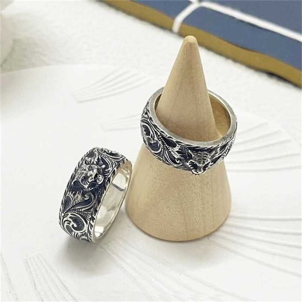 2023 designer new jewelry carved tiger head silver old dominee male ring hip hop ins version
2023 designer new jewelry carved tiger head silver old dominee male ring hip hop ins version