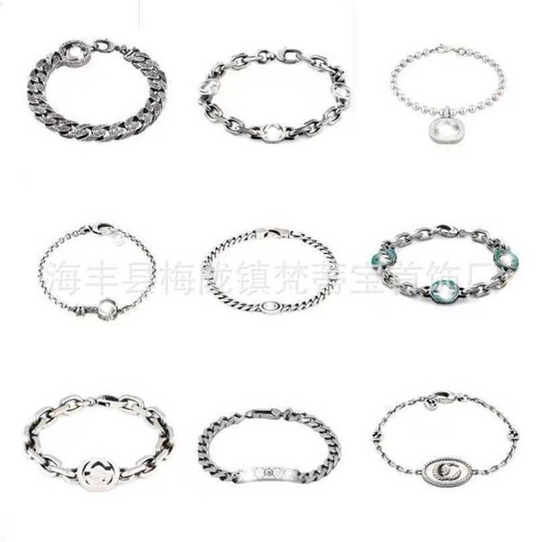 2023 designer new jewelry double bracelet interlocking fashion brand sterling silver antique chain enamel gift for lovers, Black
2023 designer new jewelry double bracelet interlocking fashion brand sterling silver antique chain enamel gift for lovers, Black