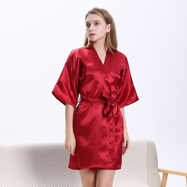 satin robe female intimate lingerie sleepwear silky bridal wedding gift casual kimono gown nightwear, White
satin robe female intimate lingerie sleepwear silky bridal wedding gift casual kimono gown nightwear, White