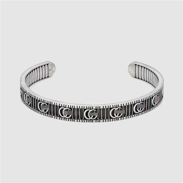 2023 designer new jewelry sterling silver simple open home personality vertical stripe bracelet for men and women, Black
2023 designer new jewelry sterling silver simple open home personality vertical stripe bracelet for men and women, Black