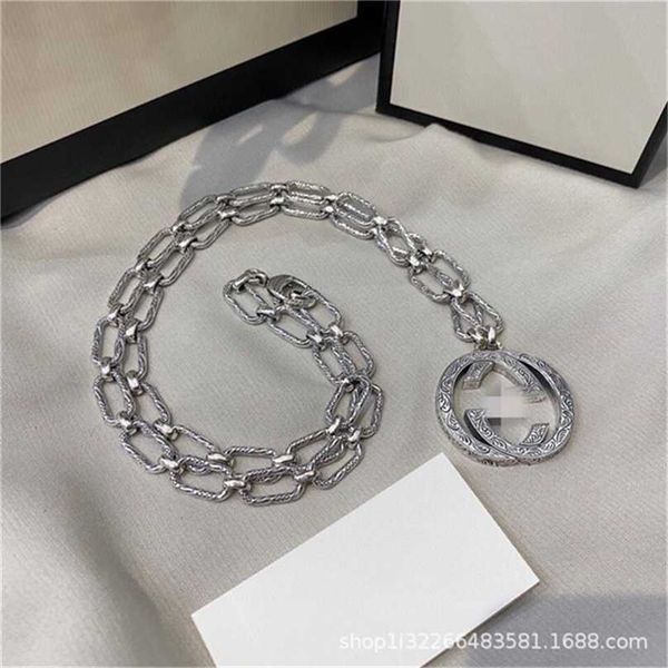 2023 designer new fashion jewelry 925 big double vine carving pattern necklace hemp rope chain body hip-hop fashion for men and women, Silver
2023 designer new fashion jewelry 925 big double vine carving pattern necklace hemp rope chain body hip-hop fashion for men and women, Silver