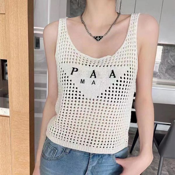women's knits tees hollow out wear knitted suspended tank women's korean version relaxed slim versatile sleeveless outwear bottom, White
women's knits tees hollow out wear knitted suspended tank women's korean version relaxed slim versatile sleeveless outwear bottom, White