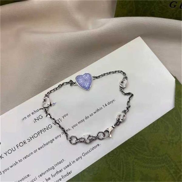 2023 designer new fashion jewelry gujia s925 silver double letter interlocking red blue enamel love bracelet trend couple bracelet, Black
2023 designer new fashion jewelry gujia s925 silver double letter interlocking red blue enamel love bracelet trend couple bracelet, Black