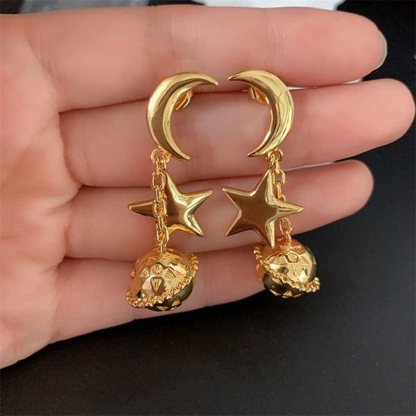 brand earrings 20 new french celli style three dimensional star moon earrings advanced temperament anti allergy earrings, Golden
brand earrings 20 new french celli style three dimensional star moon earrings advanced temperament anti allergy earrings, Golden