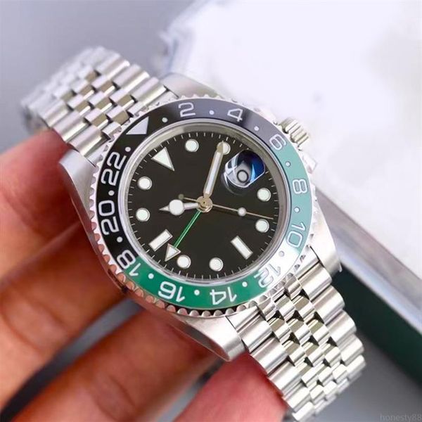 deluxe men's watches 40mm gmt wristwatches automatic mechanical ceramic coke bezel stainless steel strap with folded buckle c263v, Slivery;brown
deluxe men's watches 40mm gmt wristwatches automatic mechanical ceramic coke bezel stainless steel strap with folded buckle c263v, Slivery;brown