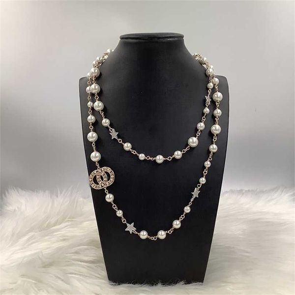 2023 designer new / xiangjia pearl necklace sweater c family letter neck celebrity temperament net red clavicle chain, Black
2023 designer new / xiangjia pearl necklace sweater c family letter neck celebrity temperament net red clavicle chain, Black