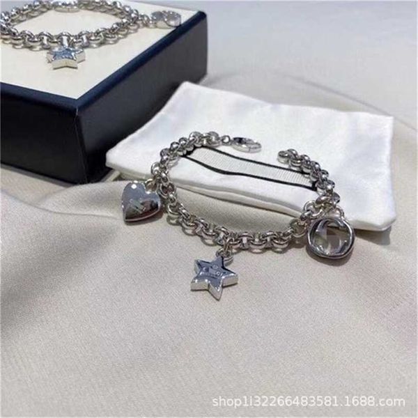 2023 designer new jewelry brand silver 925 double interlocking star love shape bracelet fashion punk hip hop temperament trend women, Black
2023 designer new jewelry brand silver 925 double interlocking star love shape bracelet fashion punk hip hop temperament trend women, Black