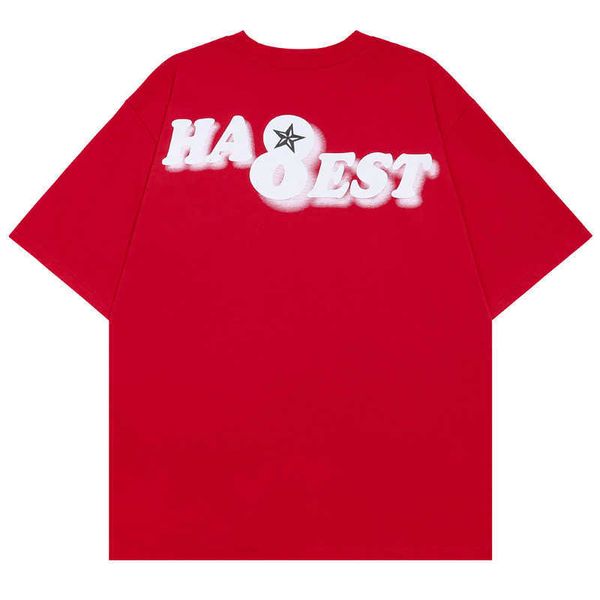 men's t-shirts ins china-chic simple letter loose versatile round neck short sleeve t-shirt men's summer fashion hip hop loose cas, White;black