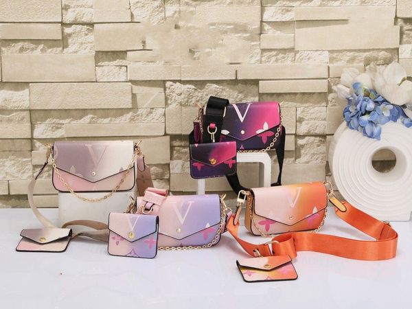 3pcs set luxurys designers bags purse woman fashion monogrames pochette felicie chain crossbody shoulder bag tie dye gradient with dustbag
3pcs set luxurys designers bags purse woman fashion monogrames pochette felicie chain crossbody shoulder bag tie dye gradient with dustbag