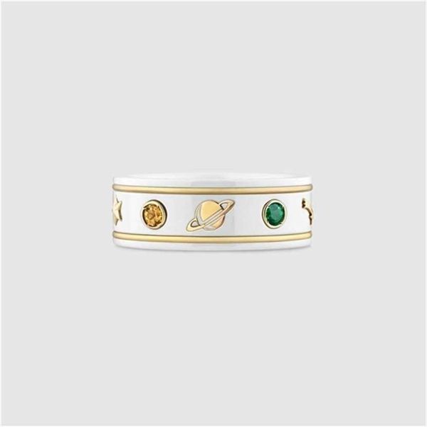 2023 designer new fashion jewelry gu white ceramic ring with golden edge and bee, Silver
2023 designer new fashion jewelry gu white ceramic ring with golden edge and bee, Silver