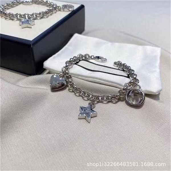 2023 designer new jewelry brand silver 925 double interlocking star love shape bracelet fashion punk hip hop temperament trend women, Black
2023 designer new jewelry brand silver 925 double interlocking star love shape bracelet fashion punk hip hop temperament trend women, Black