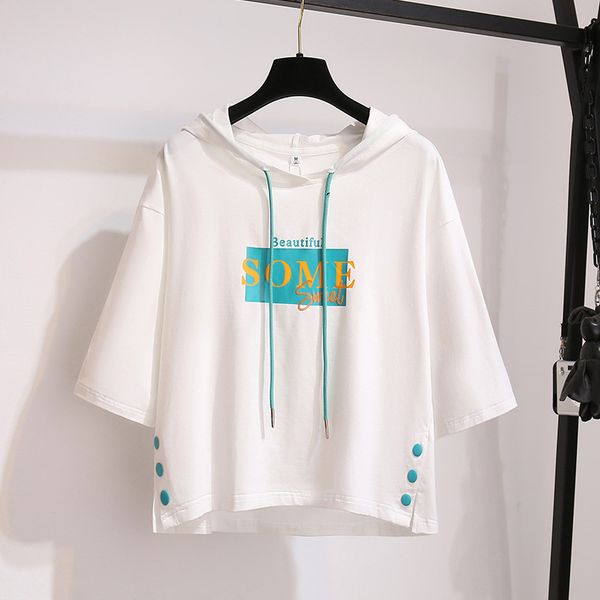 fashion women's hoodies sweatshirts sunscreen hooded short sleeve t-shirt female student korean clothing female loose size m--2xl, Black
fashion women's hoodies sweatshirts sunscreen hooded short sleeve t-shirt female student korean clothing female loose size m--2xl, Black