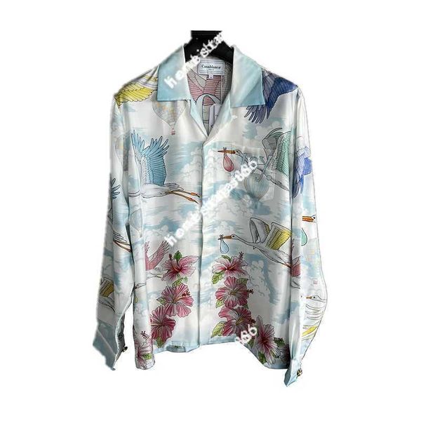 23ss casablanca drop feeling satin style desginer fashion shirtsilk shirt crane flower joy gradient temperament high street loose silk long, White;black
23ss casablanca drop feeling satin style desginer fashion shirtsilk shirt crane flower joy gradient temperament high street loose silk long, White;black