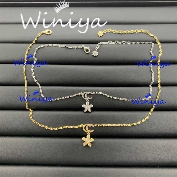 2023 designer new jewelry home letter flower collar chain personality cool fashion necklace, Silver
2023 designer new jewelry home letter flower collar chain personality cool fashion necklace, Silver