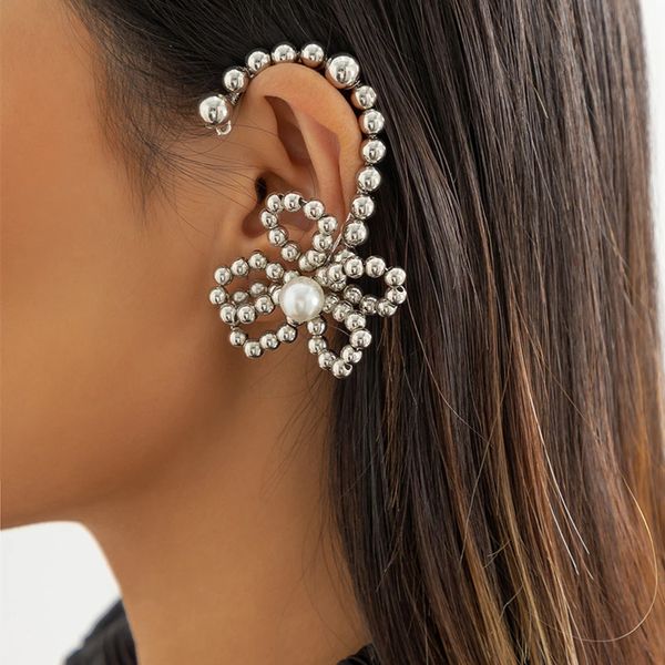 one pieces elegant pearl earrings girls fashion korean beads flower clip earrings women wedding jewelry brincos ear cuff, Silver
one pieces elegant pearl earrings girls fashion korean beads flower clip earrings women wedding jewelry brincos ear cuff, Silver