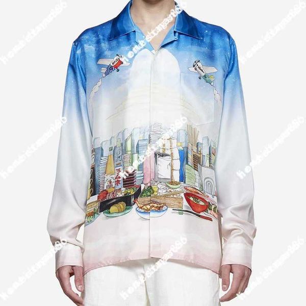 23ss casablanca drop feeling satin style desginer fashion shirtsilk shirt temperament vertical sense gradient printed silk shirt thin long s, White;black
23ss casablanca drop feeling satin style desginer fashion shirtsilk shirt temperament vertical sense gradient printed silk shirt thin long s, White;black