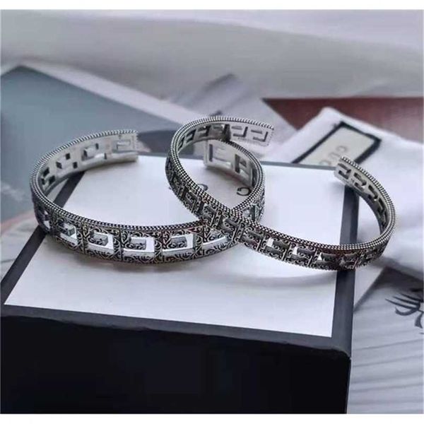 2023 designer new fashion jewelry double ancient hollow out bracelet thai silver fashion carved pattern men's and women's punk bra, Black
2023 designer new fashion jewelry double ancient hollow out bracelet thai silver fashion carved pattern men's and women's punk bra, Black