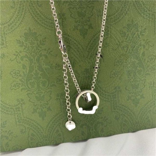 2023 designer new gujia fashion love fearless ring necklace double g couple titanium steel colorless hip hop transfer beads two in one, Black
2023 designer new gujia fashion love fearless ring necklace double g couple titanium steel colorless hip hop transfer beads two in one, Black