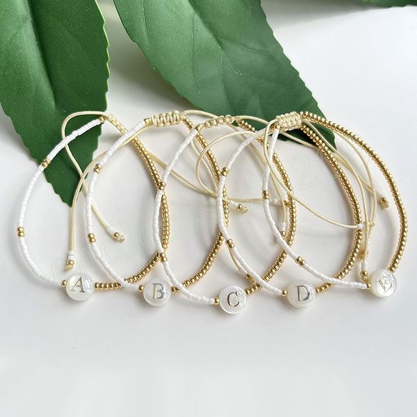 fashion shell bead bracelets boho a-z initial letter charm bracelets handmade adjustable bracelet beach jewelry for women girls, Golden;silver
fashion shell bead bracelets boho a-z initial letter charm bracelets handmade adjustable bracelet beach jewelry for women girls, Golden;silver
