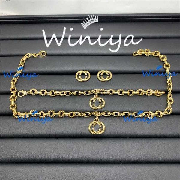 2023 designer new jewelry necklace ancient family letter fried dough twist sweater chain bracelet earrings womanly personality, Silver
2023 designer new jewelry necklace ancient family letter fried dough twist sweater chain bracelet earrings womanly personality, Silver
