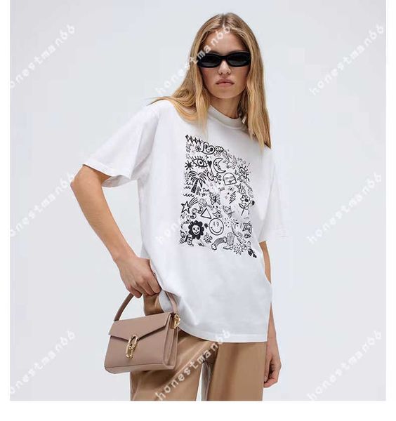 23ss anine bing designer fashion cotton t shirt new women personality print pattern pullover casual versatile loose short sleeve t-shirt, White
23ss anine bing designer fashion cotton t shirt new women personality print pattern pullover casual versatile loose short sleeve t-shirt, White