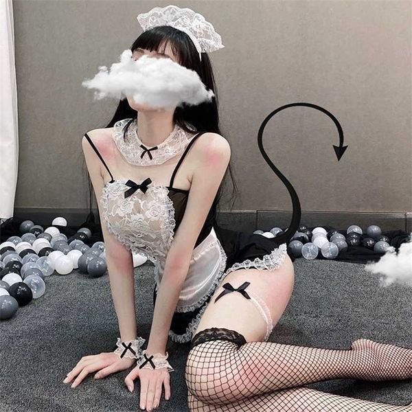 funny lingerie cute pretty maid dress transparent lace uniform big knot 2016, Black;white
funny lingerie cute pretty maid dress transparent lace uniform big knot 2016, Black;white