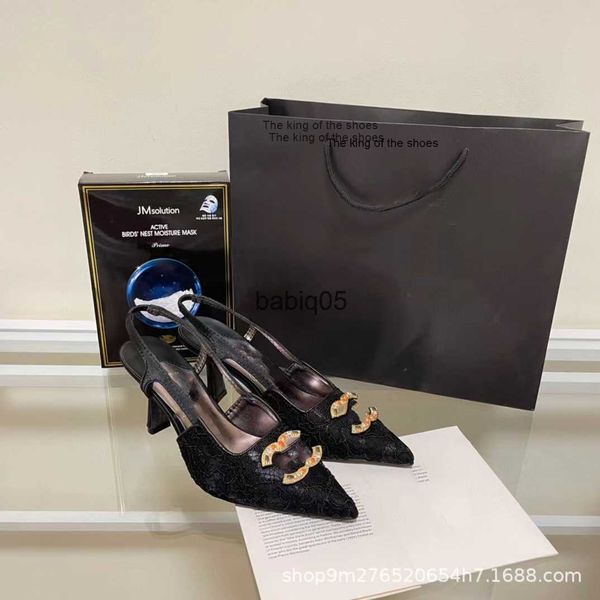 slipperssandals small fragrant lace high heel new style of autumn and winter diamond buckle pointed shoes feminine t230213, Black
slipperssandals small fragrant lace high heel new style of autumn and winter diamond buckle pointed shoes feminine t230213, Black