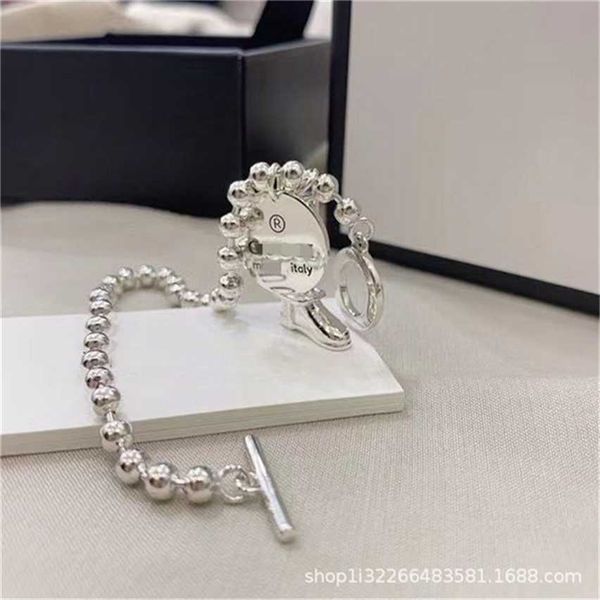 2023 designer new fashion jewelry silver 925 tide ancient double bead round brand boots buckle bracelet temperament fashion simple women, Black
2023 designer new fashion jewelry silver 925 tide ancient double bead round brand boots buckle bracelet temperament fashion simple women, Black