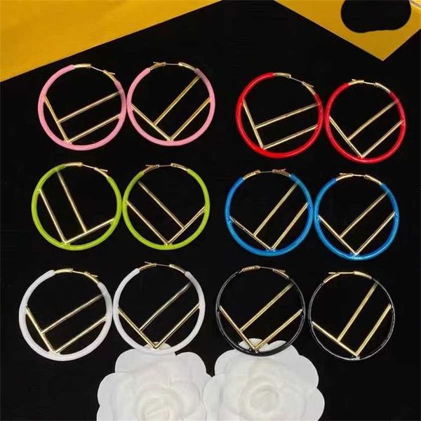 2023 designer new fen xx's individualized style round f letter brass material color drip glue texture fashion earrings female, Golden
2023 designer new fen xx's individualized style round f letter brass material color drip glue texture fashion earrings female, Golden