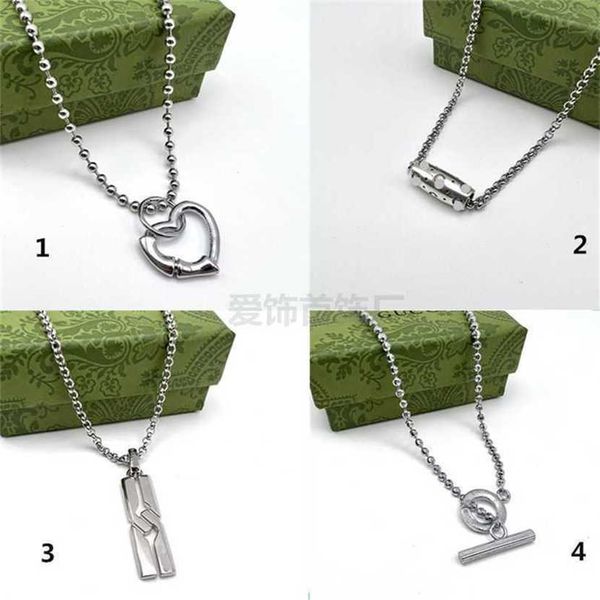 2023 designer new jewelry double love shaped pendant personalized fashion rectangular column pendant men's and women's same couple, Silver
2023 designer new jewelry double love shaped pendant personalized fashion rectangular column pendant men's and women's same couple, Silver