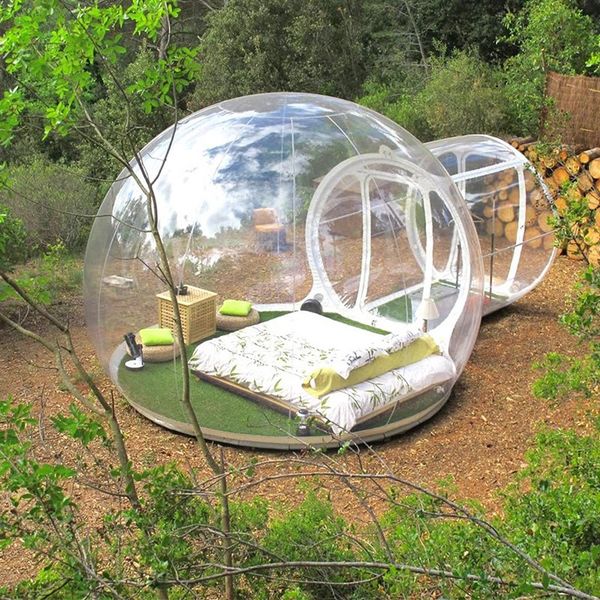 Image of nflatable Bubble Tent 3M/4M/5M Dia Bubble Tree With Fan Transparent Igloo Tent/Bubble House/Dome Tent