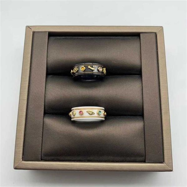 2023 designer new fashion jewelry family double black and white ceramic star color personality trend ring girl, Silver
2023 designer new fashion jewelry family double black and white ceramic star color personality trend ring girl, Silver