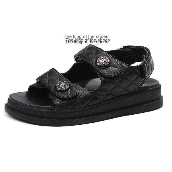 slippersdress shoes 2021 women's pu leather sandals female summer black white thick diamond bottom beach sports joker flats ins rome pl
slippersdress shoes 2021 women's pu leather sandals female summer black white thick diamond bottom beach sports joker flats ins rome pl